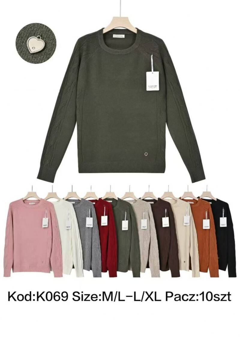 Swetry damskie Roz M/L-L-XL, Mix Kolor Paczka 10 szt
